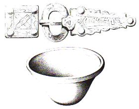 boucle de ceinture et jatte découverts en 1864