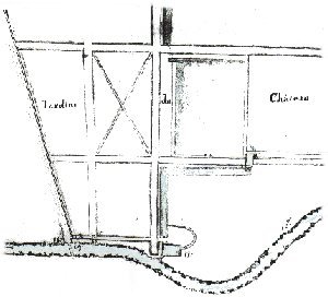 plan des jardins du château en 1718 
